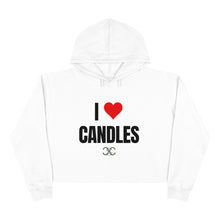 Load image into Gallery viewer, I Love Candles Crop Hoodie