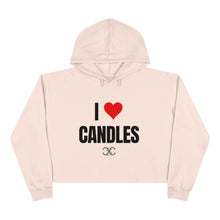 Load image into Gallery viewer, I Love Candles Crop Hoodie