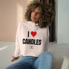Load image into Gallery viewer, I Love Candles Crop Hoodie